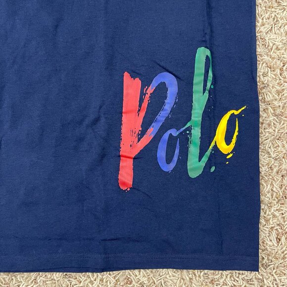 NEW Polo Ralph Lauren Men's Long-Sleeve Crewneck Pajama Shirt Navy, Size Medium - Picture 6 of 10